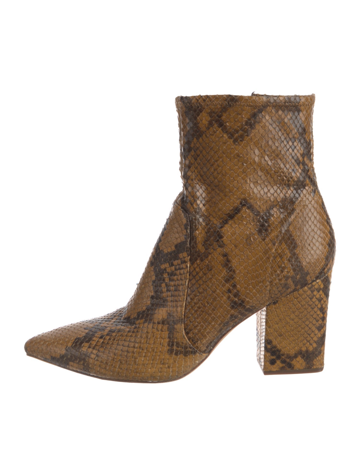 Loeffler Randall Leather Animal Print Boots