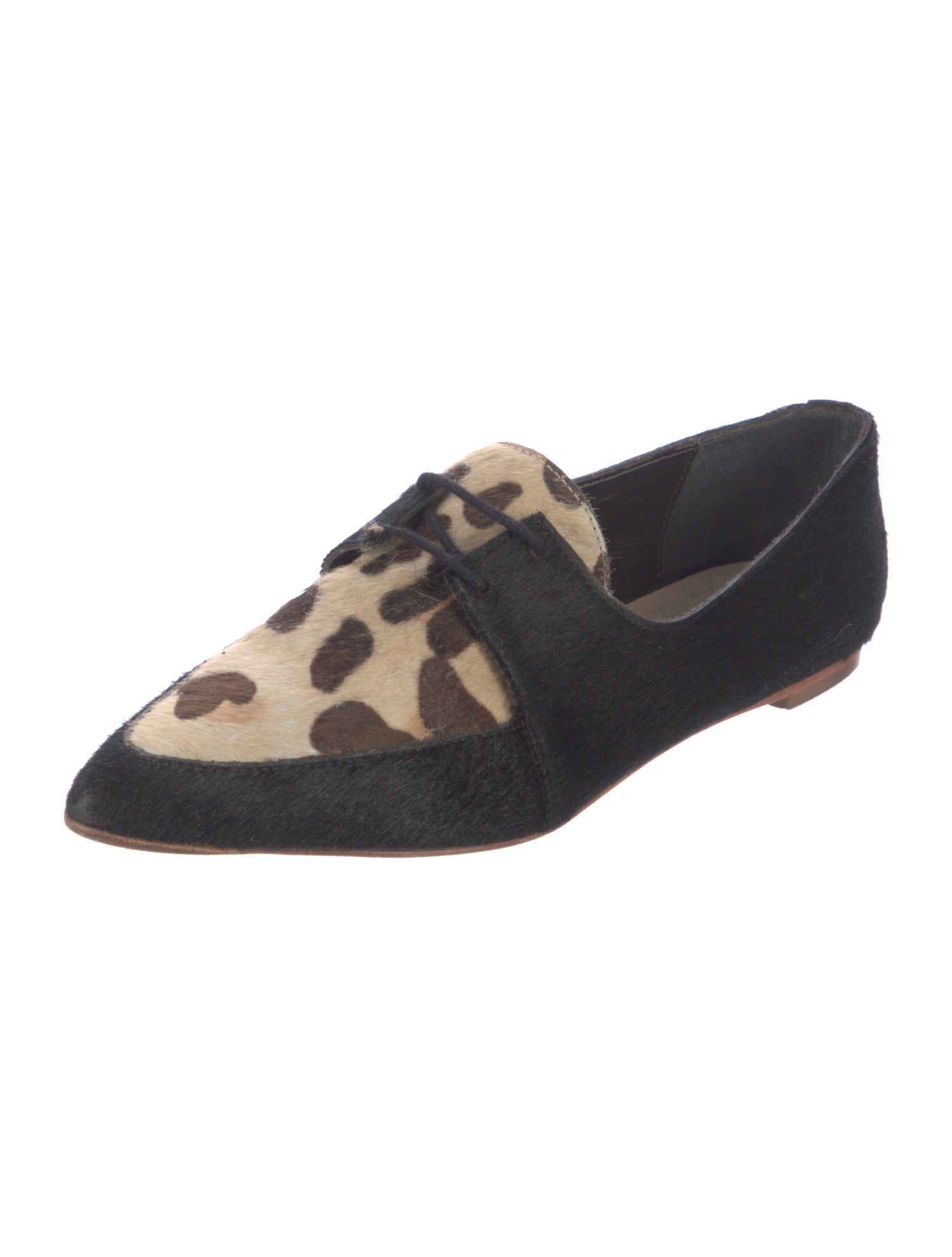 Loeffler Randall Ponyhair Animal Print Loafers