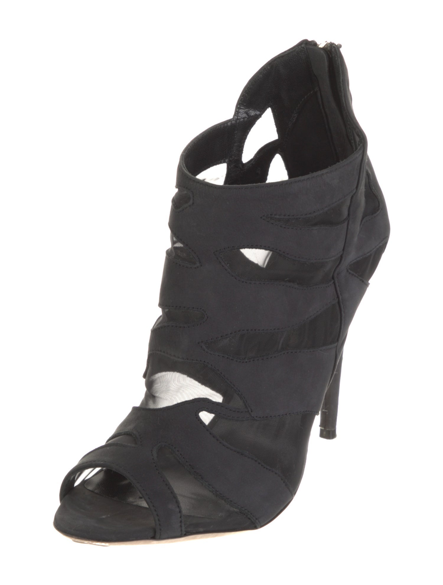 Loeffler Randall Suede Mesh Accents Boots