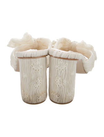 Loeffler Randall Striped Bow Accents Slides