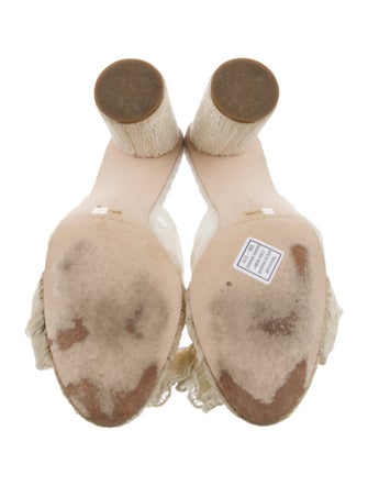 Loeffler Randall Striped Bow Accents Slides