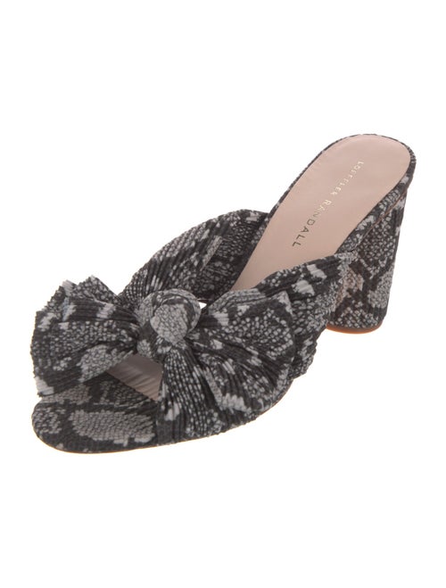 Loeffler Randall Animal Print Bow Accents Slides
