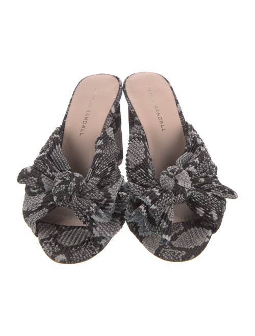 Loeffler Randall Animal Print Bow Accents Slides