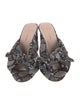Loeffler Randall Animal Print Bow Accents Slides