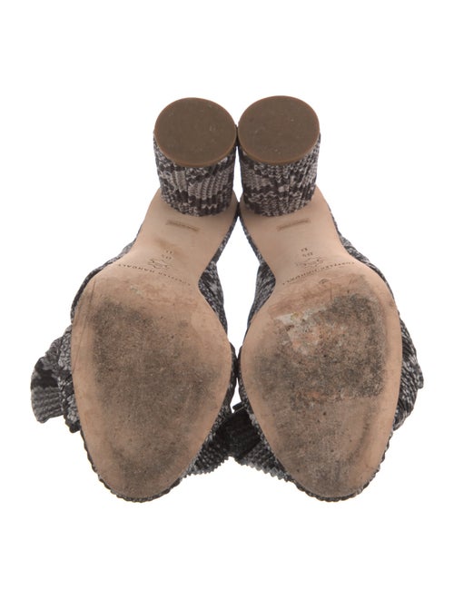 Loeffler Randall Animal Print Bow Accents Slides