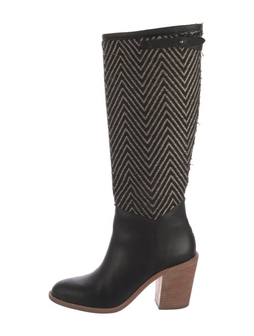 Loeffler Randall Leather Striped Riding Boots