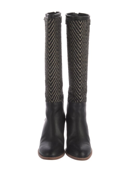 Loeffler Randall Leather Striped Riding Boots