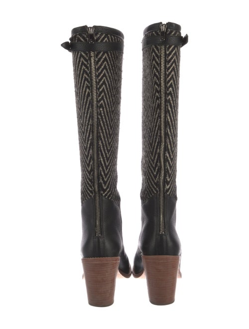 Loeffler Randall Leather Striped Riding Boots