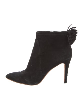 Loeffler Randall Suede Fringe Trim Accent Boots