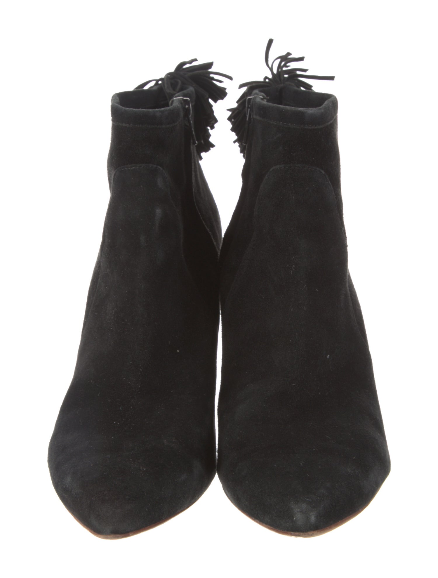 Loeffler Randall Suede Fringe Trim Accent Boots