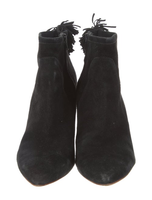 Loeffler Randall Suede Fringe Trim Accent Boots
