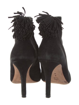 Loeffler Randall Suede Fringe Trim Accent Boots