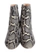 Loeffler Randall Leather Animal Print Combat Boots