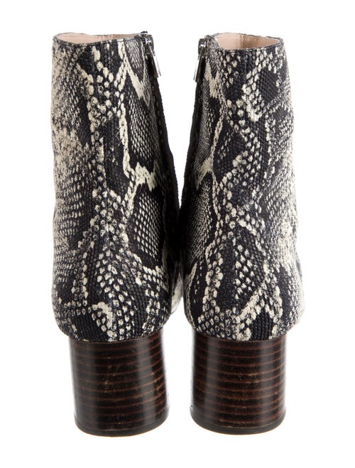 Loeffler Randall Leather Animal Print Combat Boots