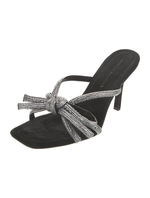 Loeffler Randall Suede Bow Accents Slides