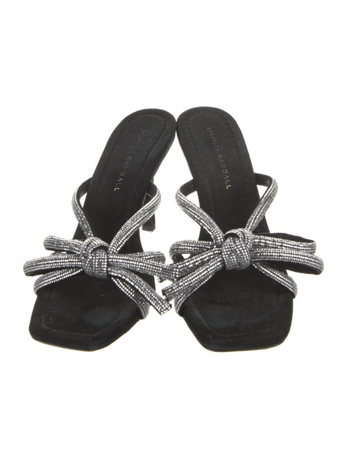 Loeffler Randall Suede Bow Accents Slides