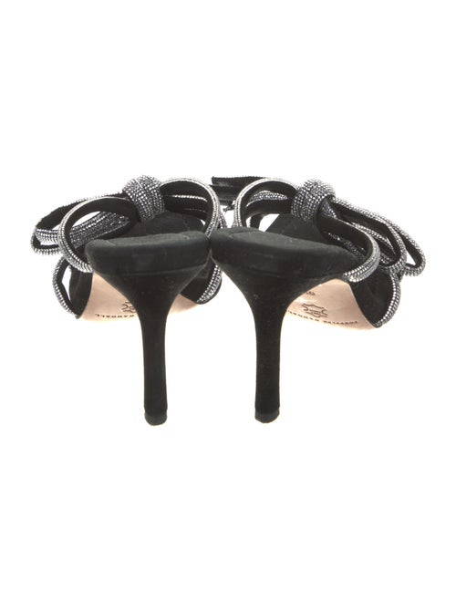 Loeffler Randall Suede Bow Accents Slides