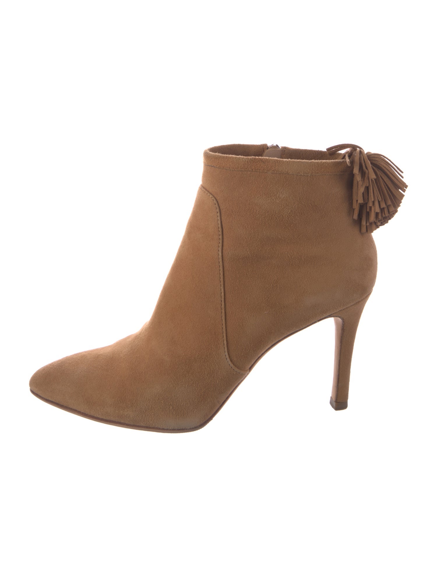 Loeffler Randall Suede Fringe Trim Accent Boots