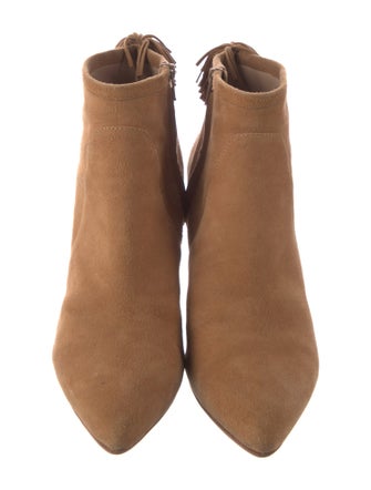 Loeffler Randall Suede Fringe Trim Accent Boots