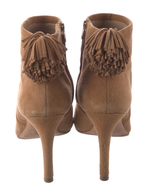 Loeffler Randall Suede Fringe Trim Accent Boots