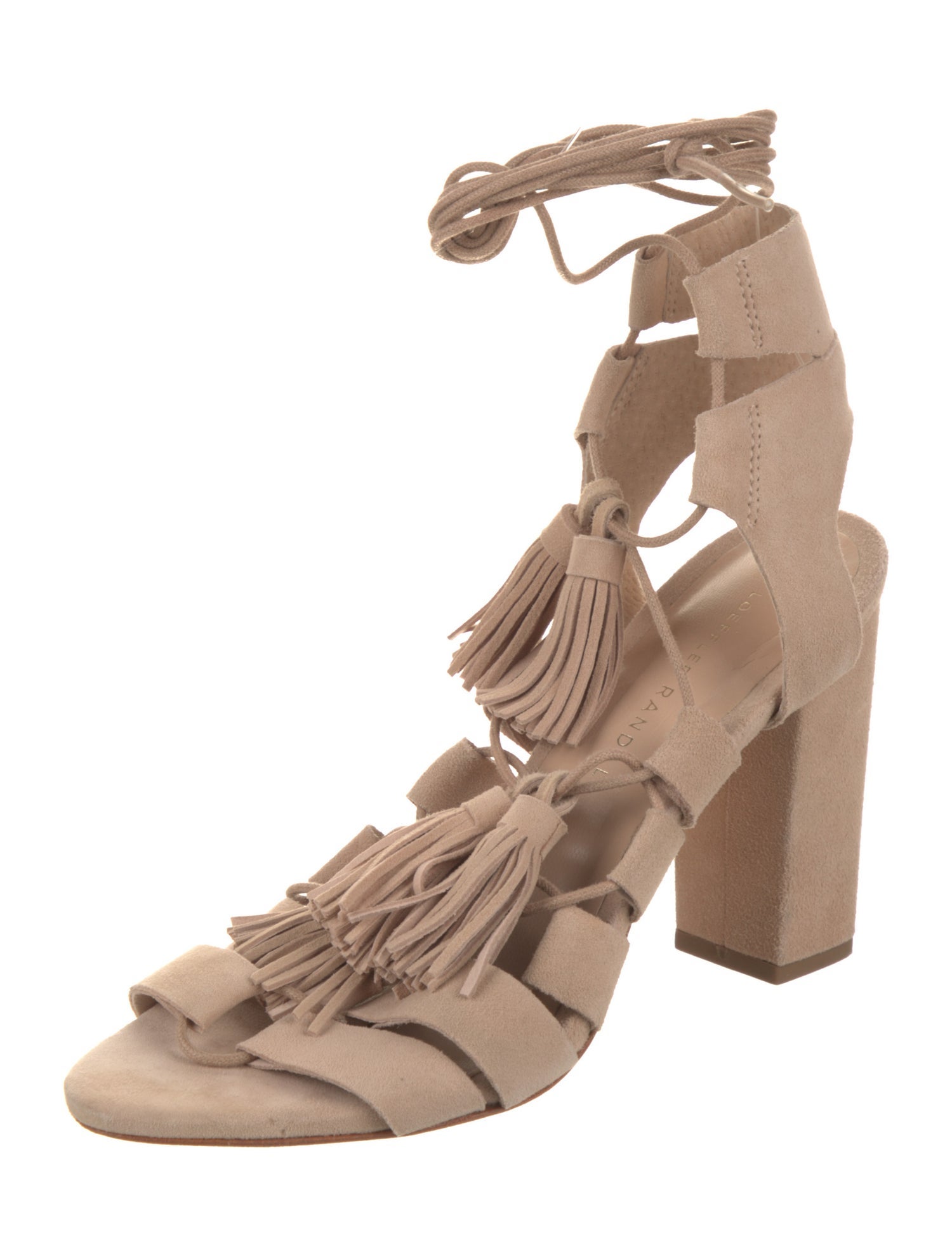 Loeffler Randall Suede Tassel Accents Gladiator Sandals