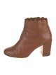 Loeffler Randall Leather Scalloped Accent Boots