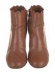 Loeffler Randall Leather Scalloped Accent Boots