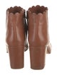 Loeffler Randall Leather Scalloped Accent Boots