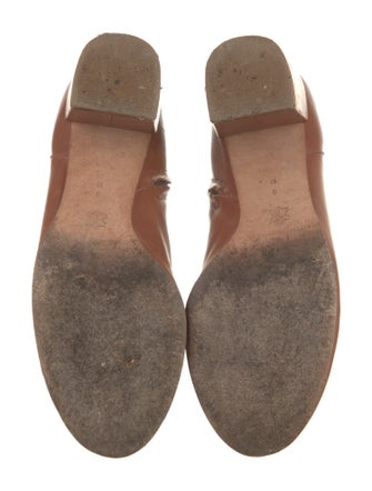 Loeffler Randall Leather Scalloped Accent Boots