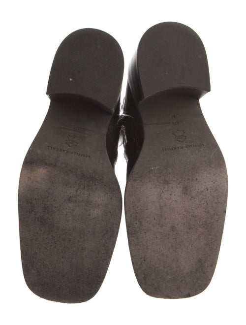 Loeffler Randall Patent Leather Whipstitch Trim Sock Boots