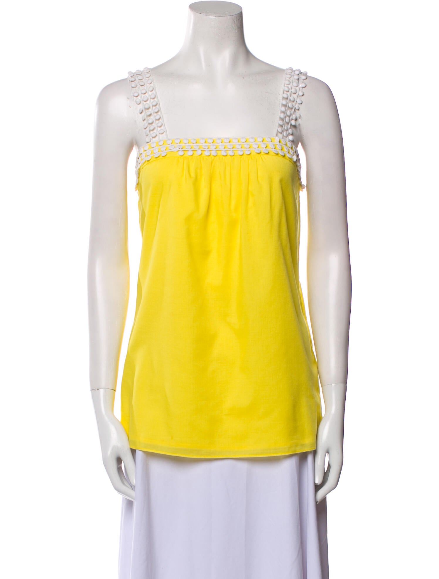 Loeffler Randall Square Neckline Sleeveless Top