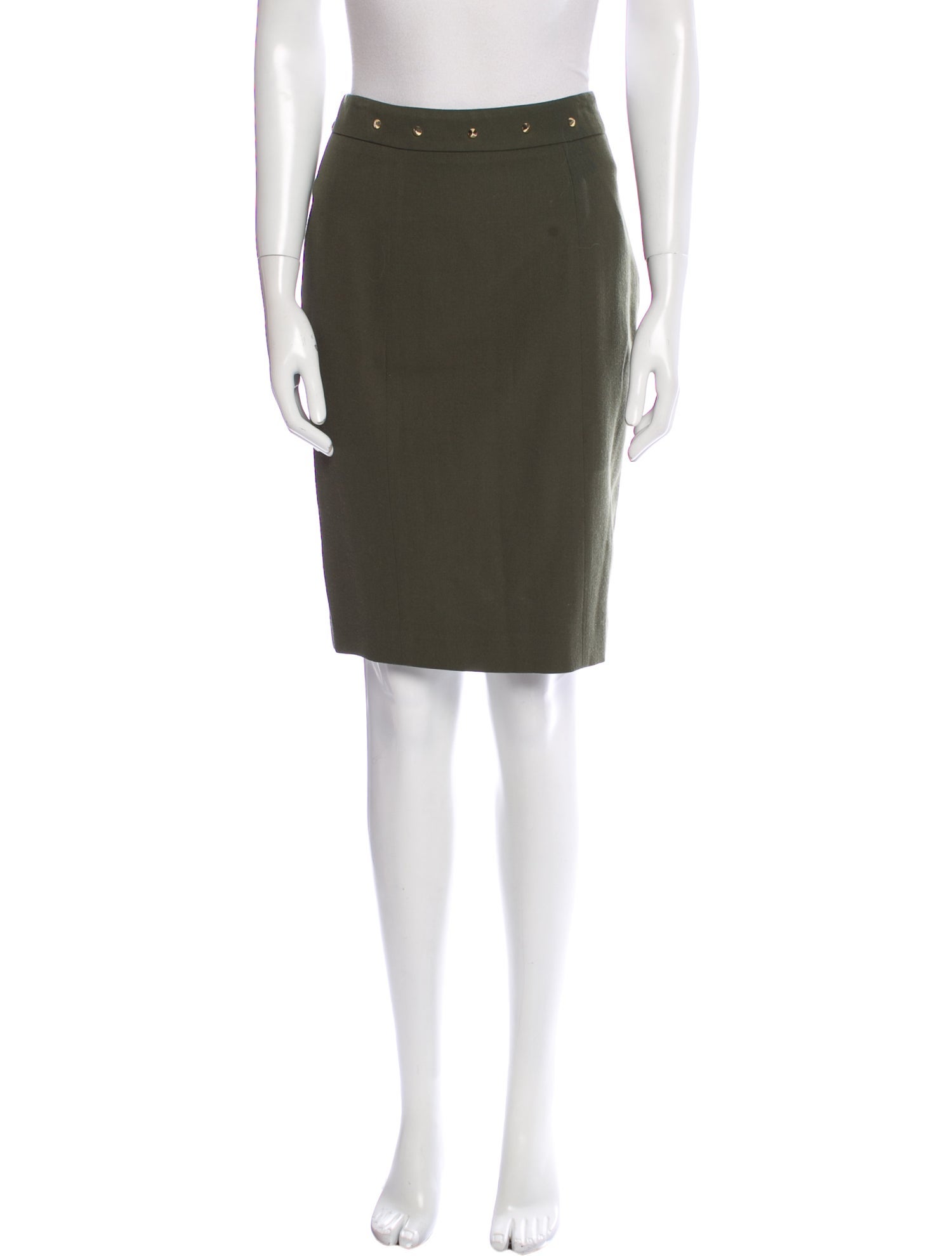 Loeffler Randall Studded Accents Knee-Length Skirt