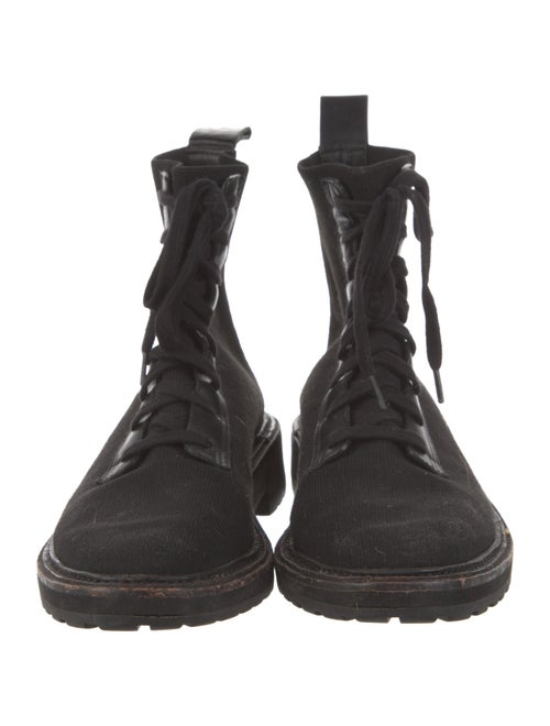 Loeffler Randall Leather Trim Embellishment Combat Boots