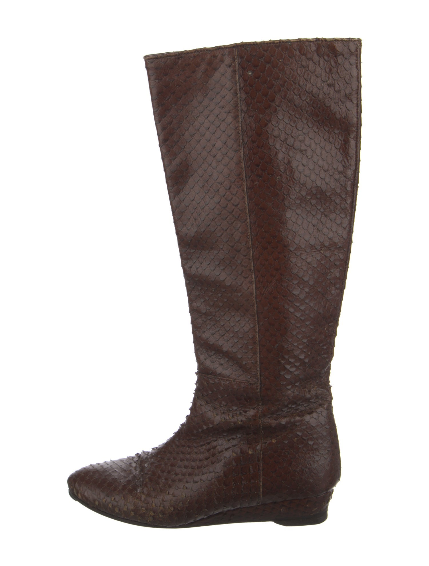 Loeffler Randall Embossed Leather Riding Boots