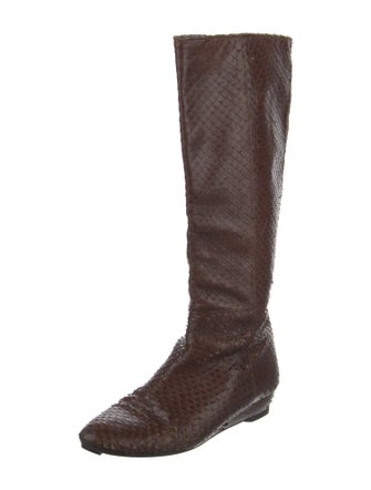 Loeffler Randall Embossed Leather Riding Boots