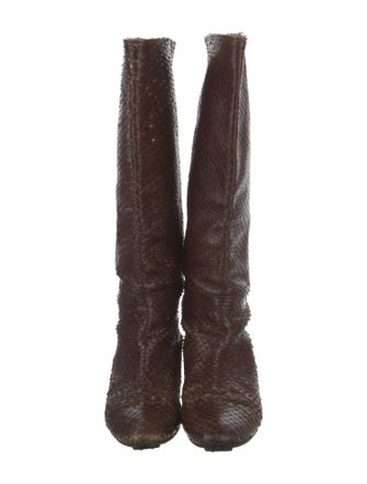 Loeffler Randall Embossed Leather Riding Boots