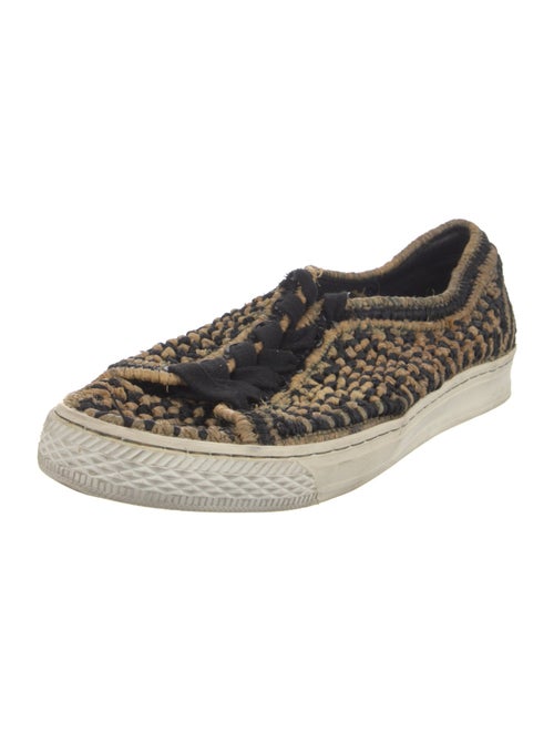 Loeffler Randall Raffia Animal Print Sneakers