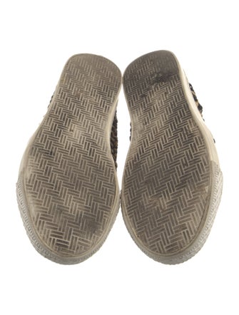 Loeffler Randall Raffia Animal Print Sneakers