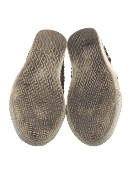 Loeffler Randall Raffia Animal Print Sneakers