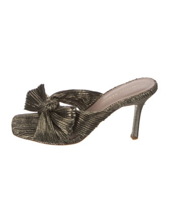 Loeffler Randall Satin Pleated Accents Slides