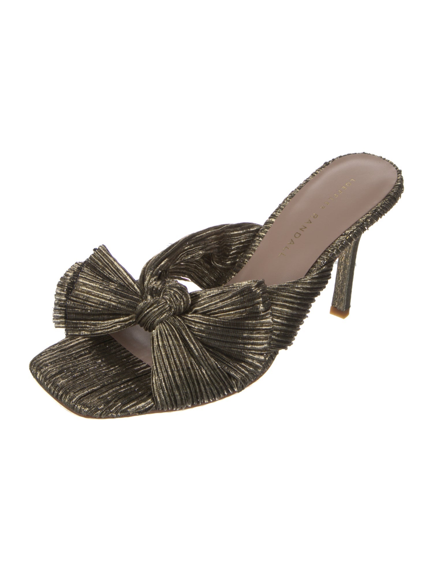 Loeffler Randall Satin Pleated Accents Slides