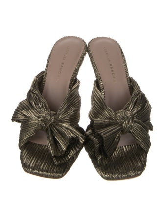 Loeffler Randall Satin Pleated Accents Slides