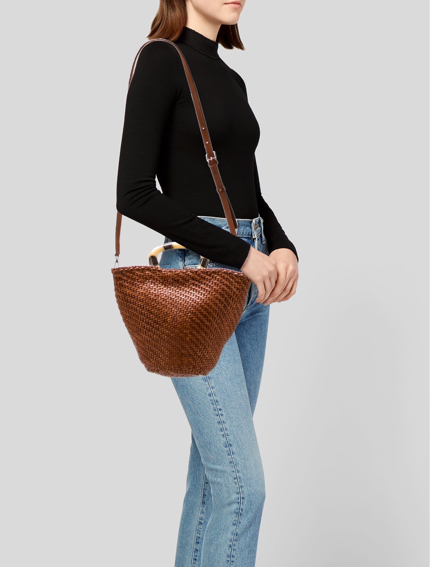 Loeffler Randall Leather Top Handle Bag