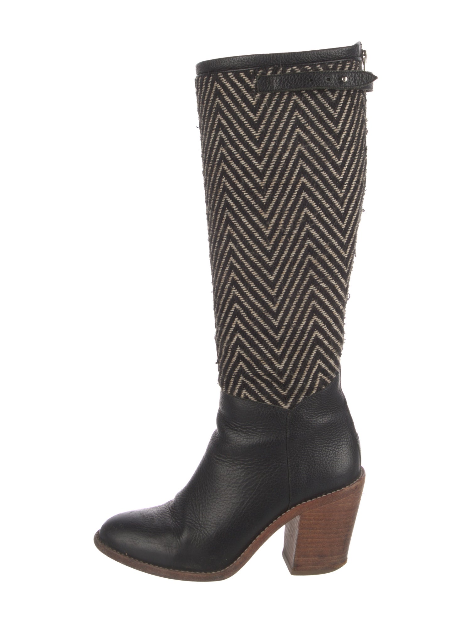 Loeffler Randall Leather Printed Riding Boots