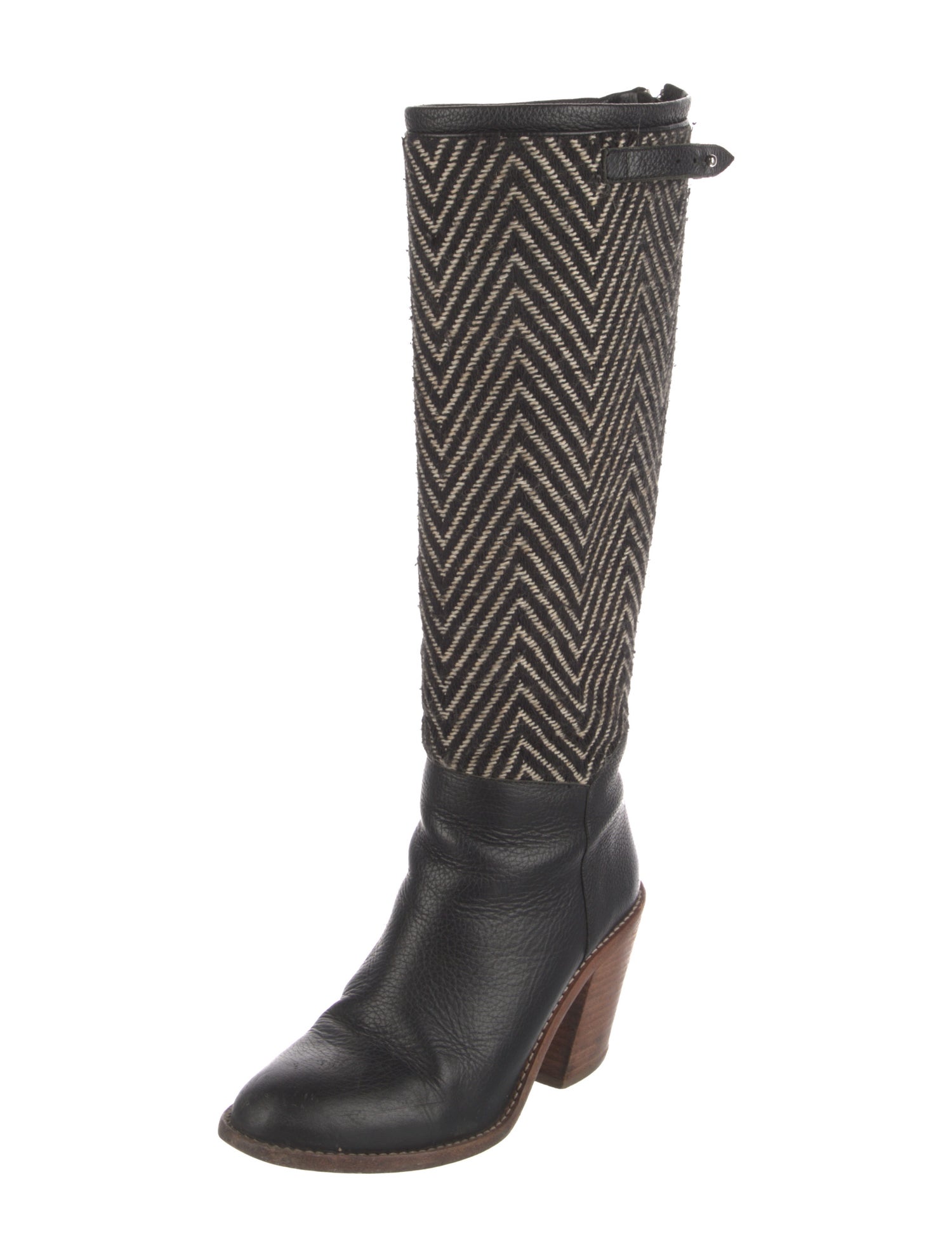 Loeffler Randall Leather Printed Riding Boots