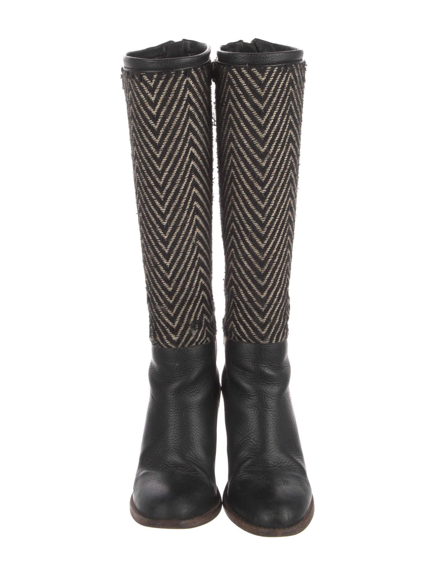 Loeffler Randall Leather Printed Riding Boots
