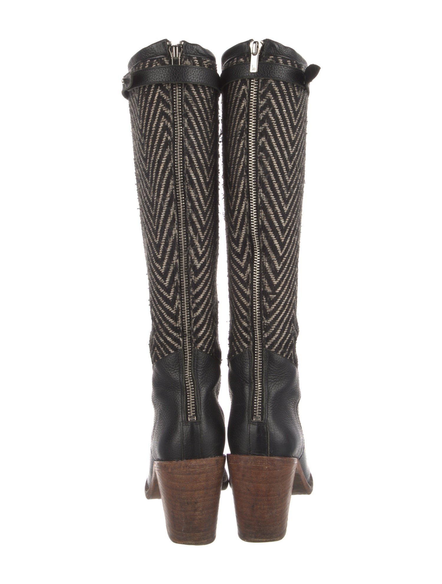 Loeffler Randall Leather Printed Riding Boots