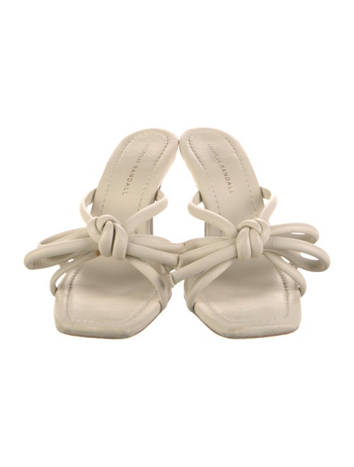 Loeffler Randall Leather Bow Accents Slides