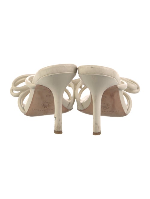 Loeffler Randall Leather Bow Accents Slides