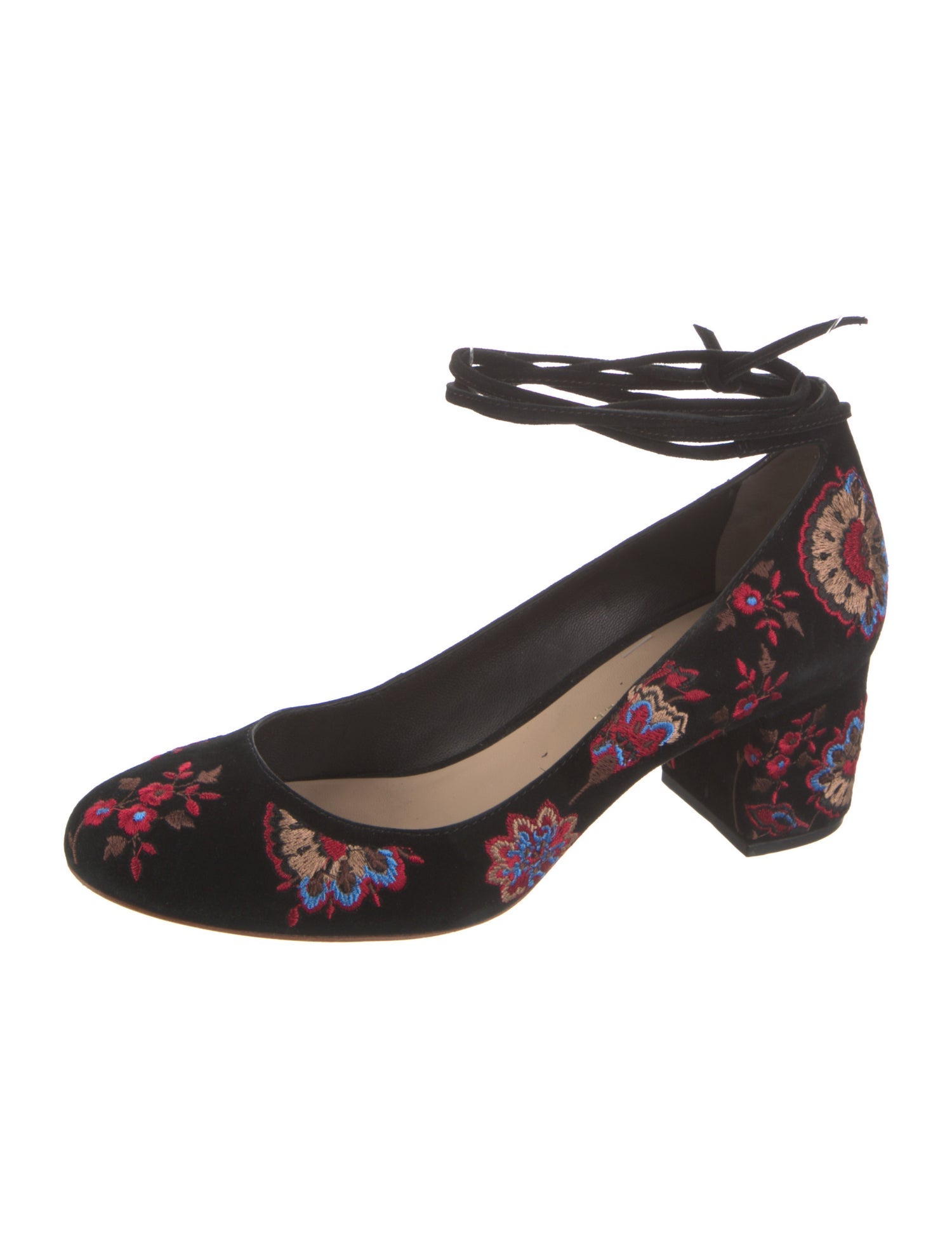 Loeffler Randall Suede Floral Print Pumps